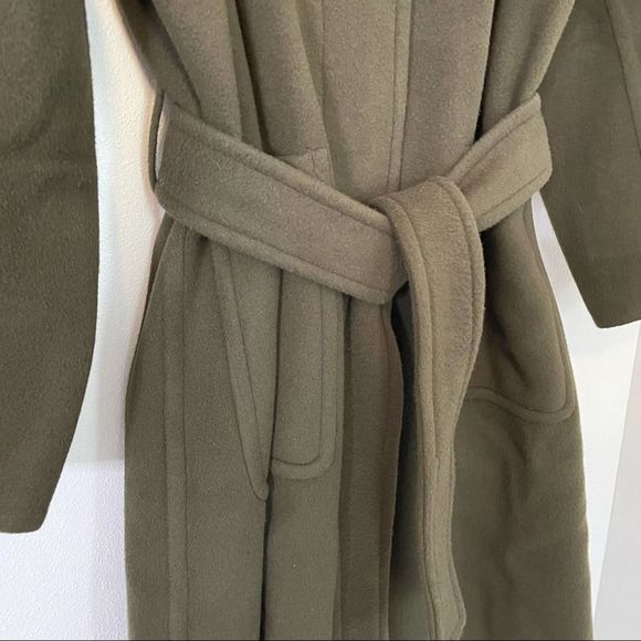 Vince Patch Pocket Wool-Blend Coat Pine Olive Size large - Picture 7 of 15